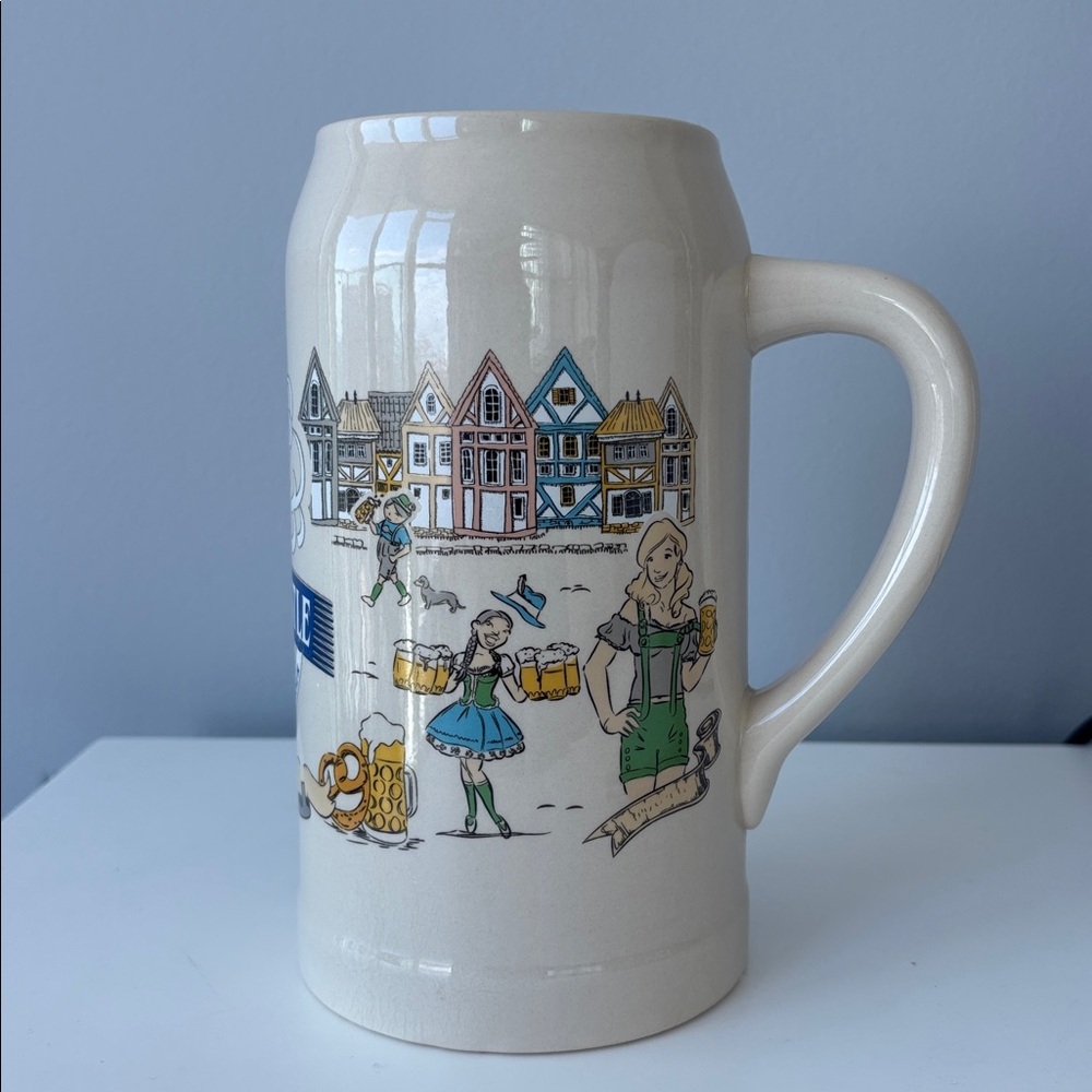 Steam Whistle Ceramic Beer Stein with Festive Design - Picture 2 of 5
